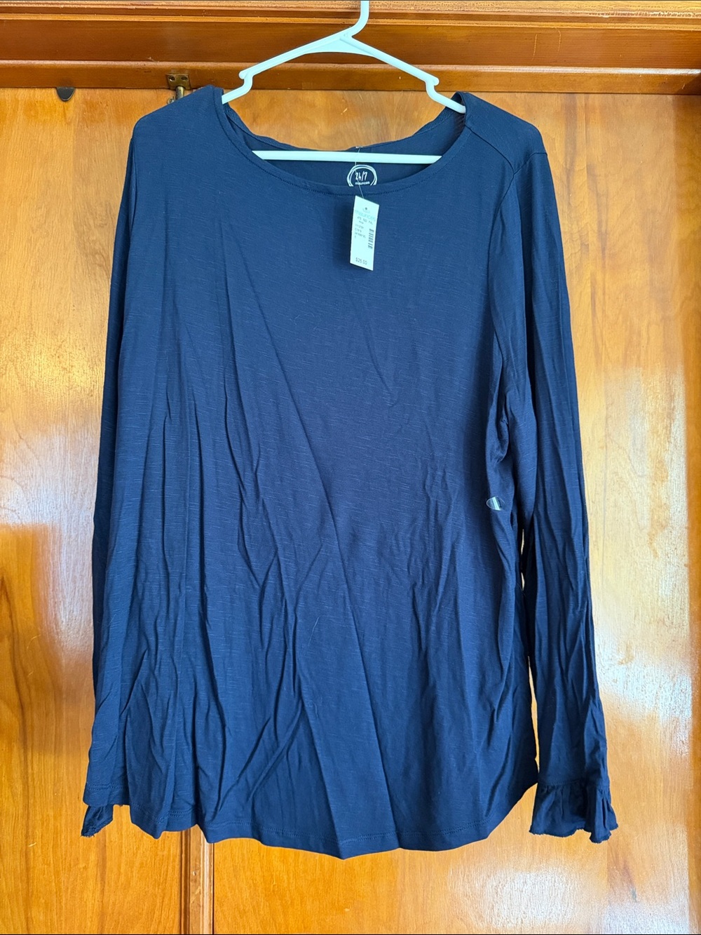 Everyday Long Sleeve Crewneck Top - Navy